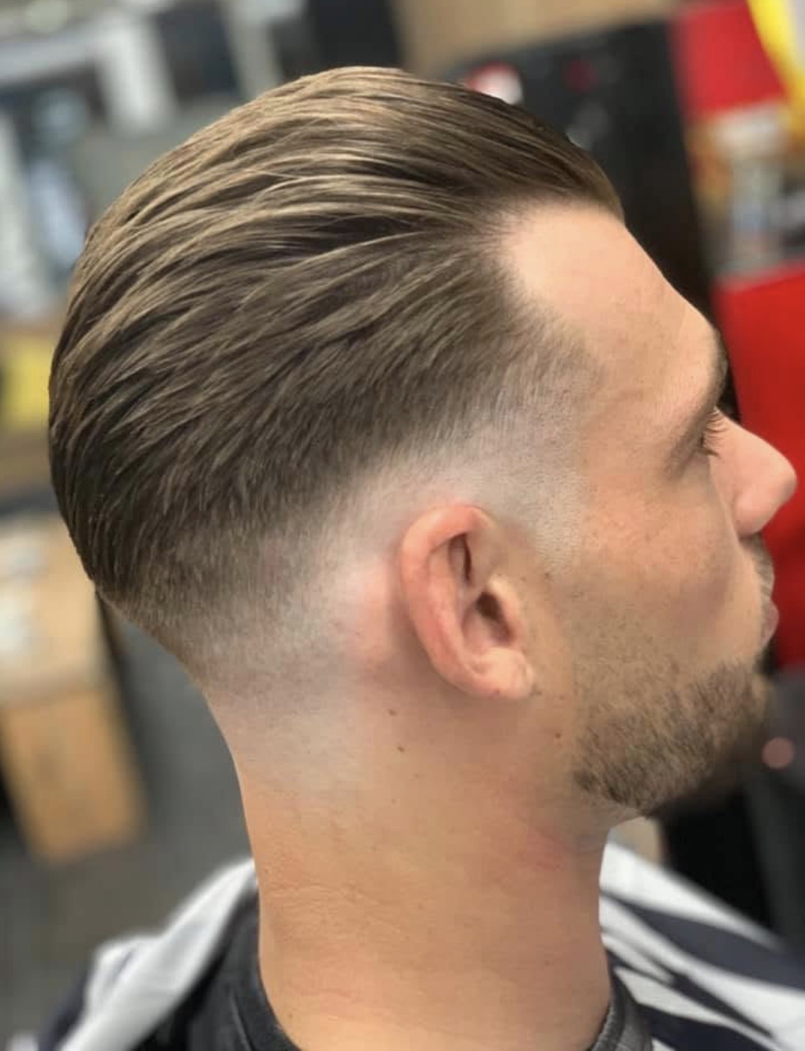 Slick back met taper