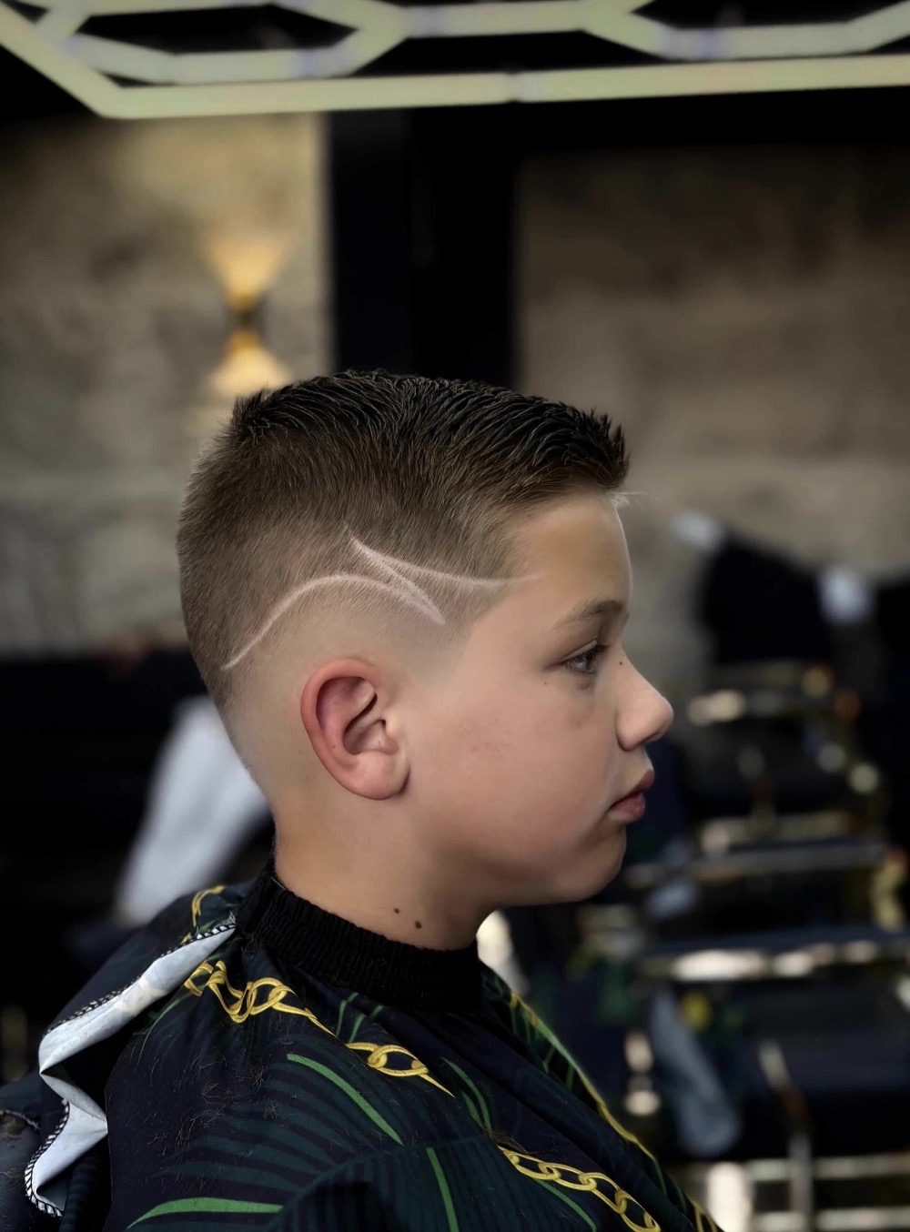 Kids skin fade met design